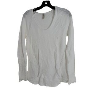 XCVI Long Sleeve Top‎ Women's XS White Knit Pullover Outdoor Minimalist